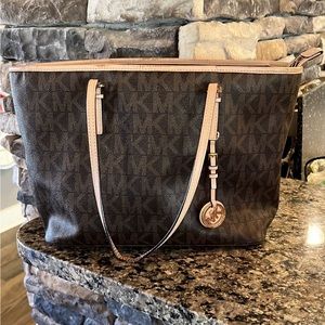 Michael Kors jet set medium tote brown